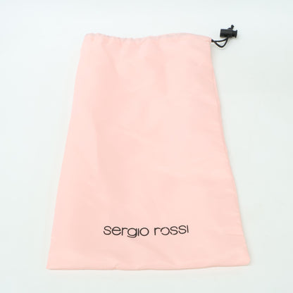 Sergio Rossi セルジオロッシ B07210 SR JELLY 040 クリスタルバックル スクエアトゥ サンダル シューズ