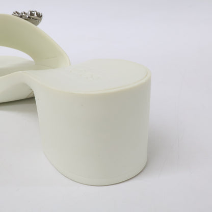 Sergio Rossi セルジオロッシ B07210 SR JELLY 040 クリスタルバックル スクエアトゥ サンダル シューズ