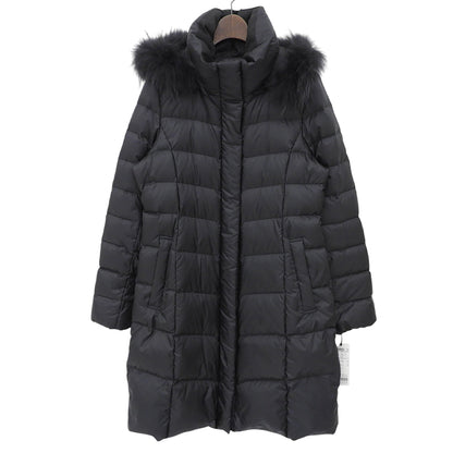 23区 23区 新品同様 ファー付き ロングダウンコート レディース ブラック 38 コート