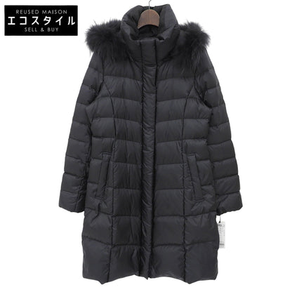 23区 23区 新品同様 ファー付き ロングダウンコート レディース ブラック 38 コート