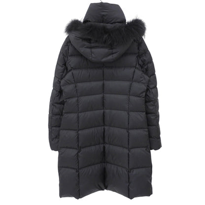 23区 23区 新品同様 ファー付き ロングダウンコート レディース ブラック 38 コート