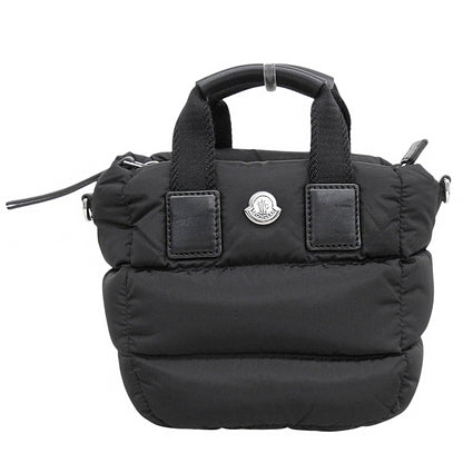 MONCLER モンクレール MICRO CARADOC マイクロキャラドック ナイロン メタルロゴ 2WAY ショルダー ハンドバッグ レディース 黒 24年製 ハンドバッグ