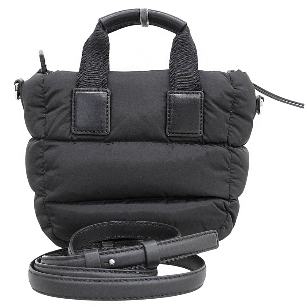 MONCLER モンクレール MICRO CARADOC マイクロキャラドック ナイロン メタルロゴ 2WAY ショルダー ハンドバッグ レディース 黒 24年製 ハンドバッグ