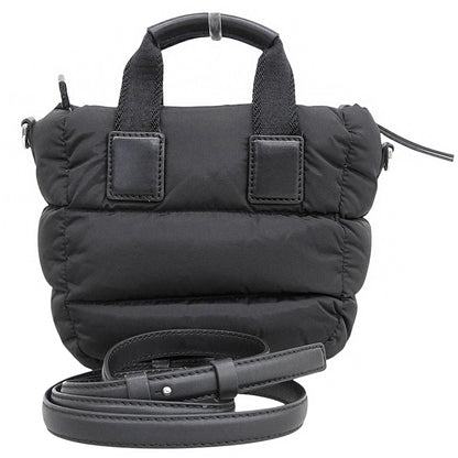 MONCLER モンクレール MICRO CARADOC マイクロキャラドック ナイロン メタルロゴ 2WAY ショルダー ハンドバッグ レディース 黒 24年製 ハンドバッグ