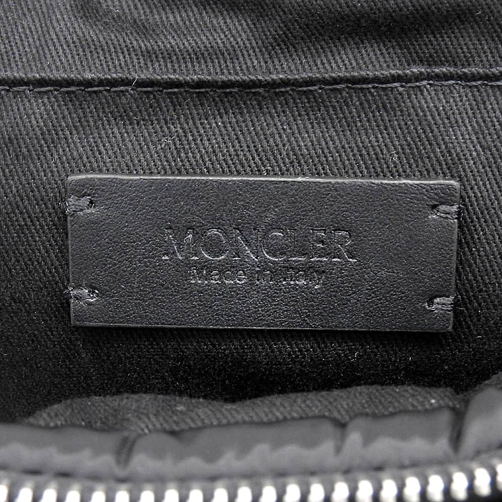 MONCLER モンクレール MICRO CARADOC マイクロキャラドック ナイロン メタルロゴ 2WAY ショルダー ハンドバッグ レディース 黒 24年製 ハンドバッグ