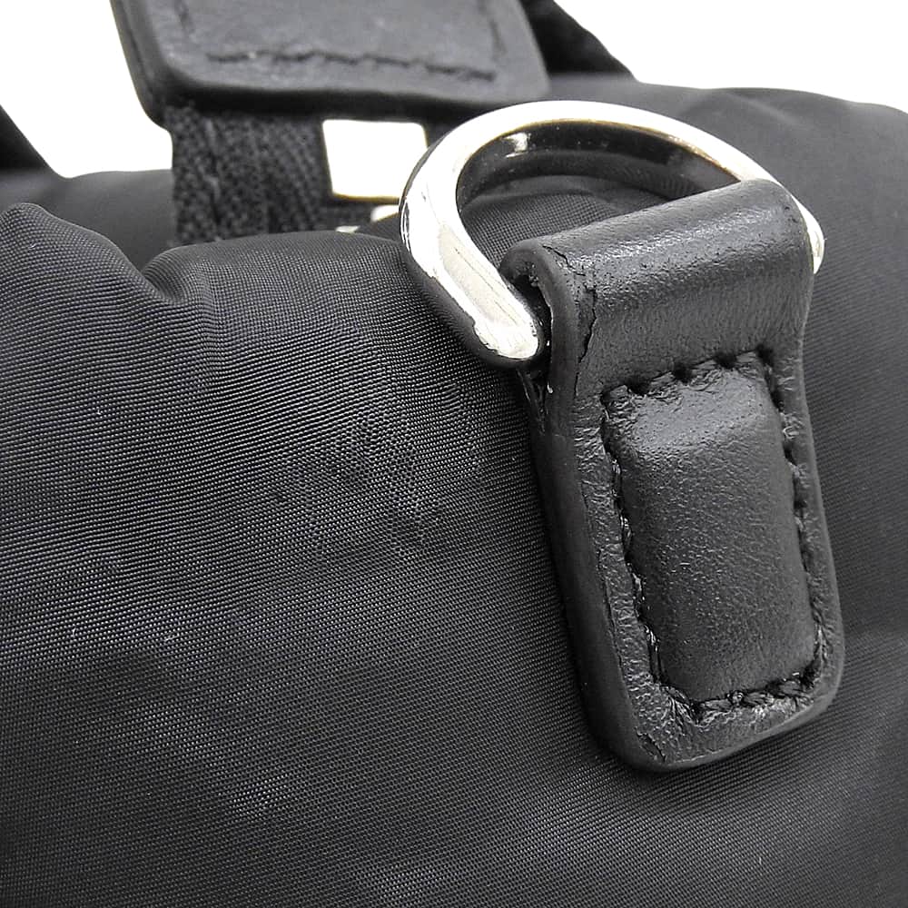 MONCLER モンクレール MICRO CARADOC マイクロキャラドック ナイロン メタルロゴ 2WAY ショルダー ハンドバッグ レディース 黒 24年製 ハンドバッグ
