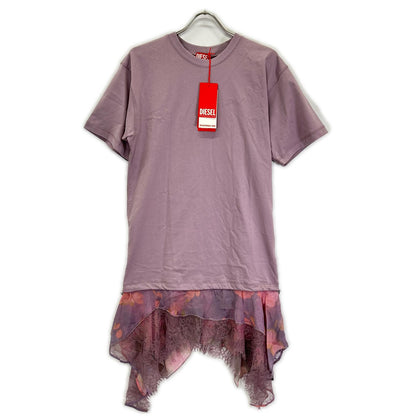DIESEL ディーゼル Purple D-ORENY Lace Skirt Short-Sleeve Dress Dress