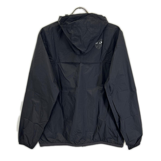 PLAYCOMMEdesGARCONS プレイコムデギャルソン ×K-WAY ブラック ナイロン ハートワッペン マウンテンパーカー/ジップフーディ ジャケット