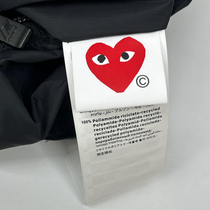 PLAYCOMMEdesGARCONS プレイコムデギャルソン ×K-WAY ブラック ナイロン ハートワッペン マウンテンパーカー/ジップフーディ ジャケット