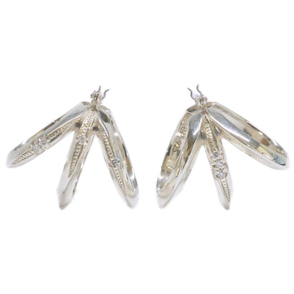 ENEY エネイ 【美品】SV925/ラボグロウダイヤモンド 017-03-1 MEBUKI PIERCED EARRINGS めぶき ピアス