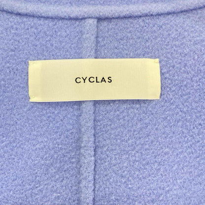 CYCLAS シクラス 1-06-06-2097 ライトブルー ウール100 ノーカラーロングコート コート