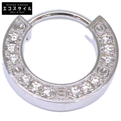 Cartier カルティエ B8301424 750WG LOVE/ラブ D0.05ct 12Pパヴェダイヤモンド シングル ピアス