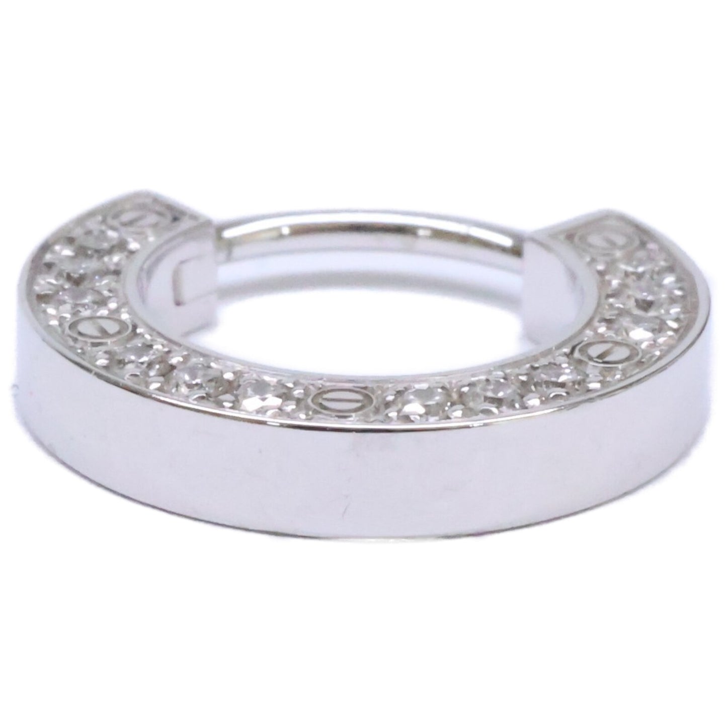 Cartier カルティエ B8301424 750WG LOVE/ラブ D0.05ct 12Pパヴェダイヤモンド シングル ピアス