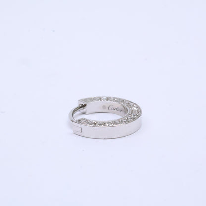 Cartier カルティエ B8301424 750WG LOVE/ラブ D0.05ct 12Pパヴェダイヤモンド シングル ピアス