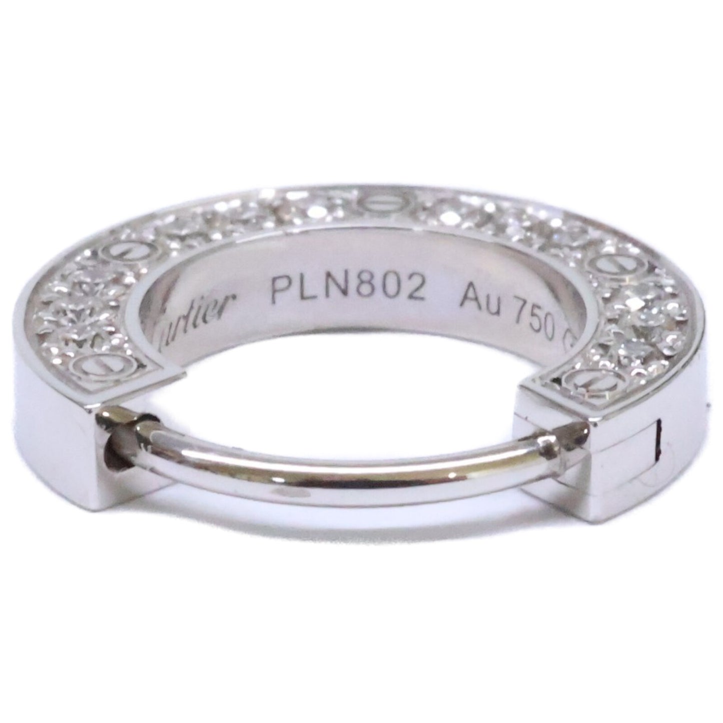 Cartier カルティエ B8301424 750WG LOVE/ラブ D0.05ct 12Pパヴェダイヤモンド シングル ピアス