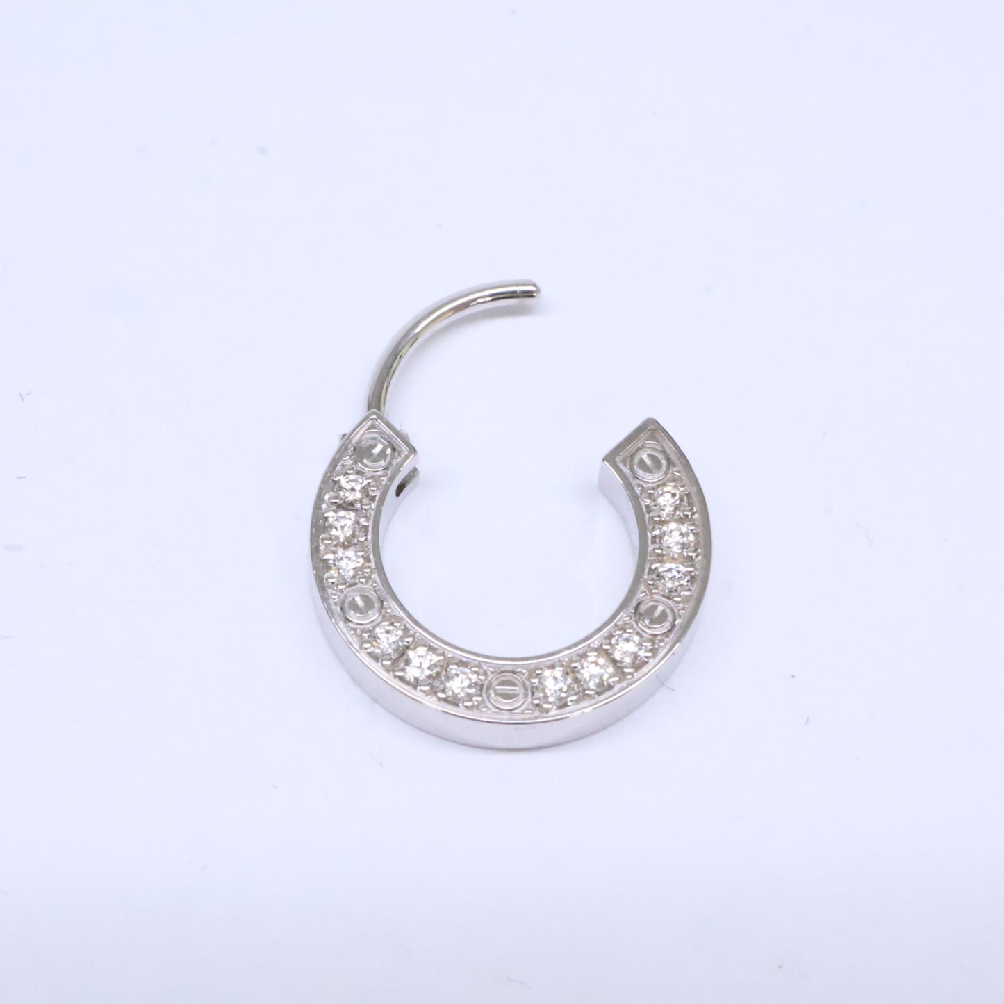 Cartier カルティエ B8301424 750WG LOVE/ラブ D0.05ct 12Pパヴェダイヤモンド シングル ピアス