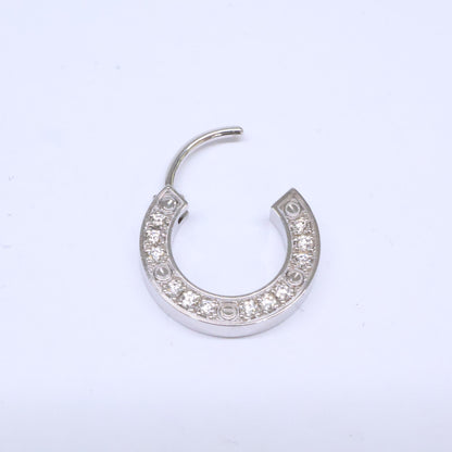 Cartier カルティエ B8301424 750WG LOVE/ラブ D0.05ct 12Pパヴェダイヤモンド シングル ピアス