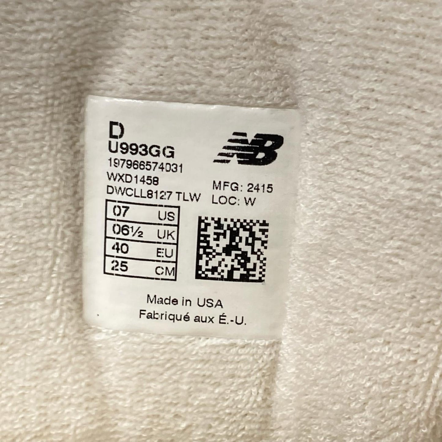 NEW BALANCE ニューバランス 【新品同様】U993GG Made in USA スエード/メッシュ スニーカー シューズ