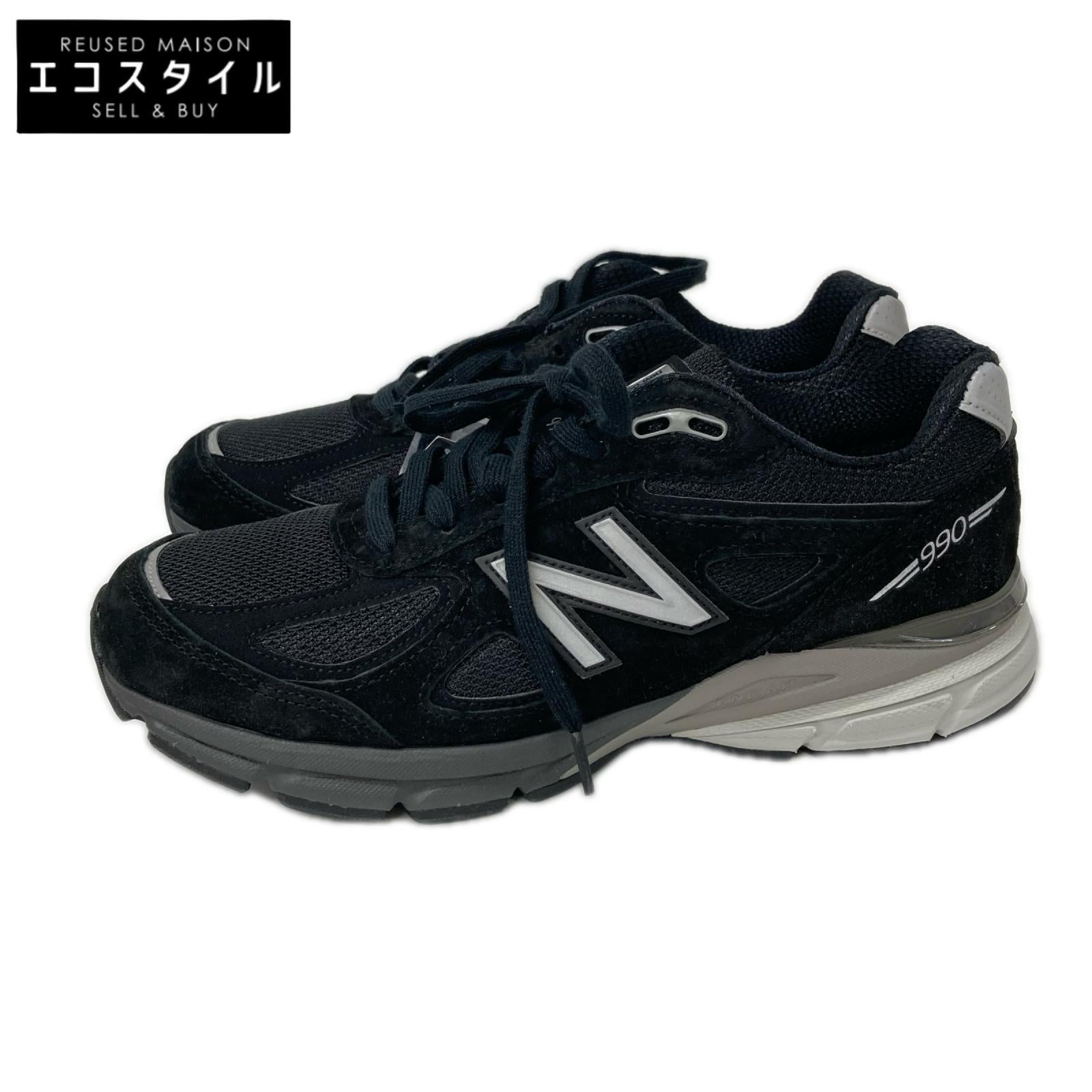 NEW BALANCE ニューバランス 【新品同様】U990BL4 Made in USA スエード/メッシュ スニーカー シューズ