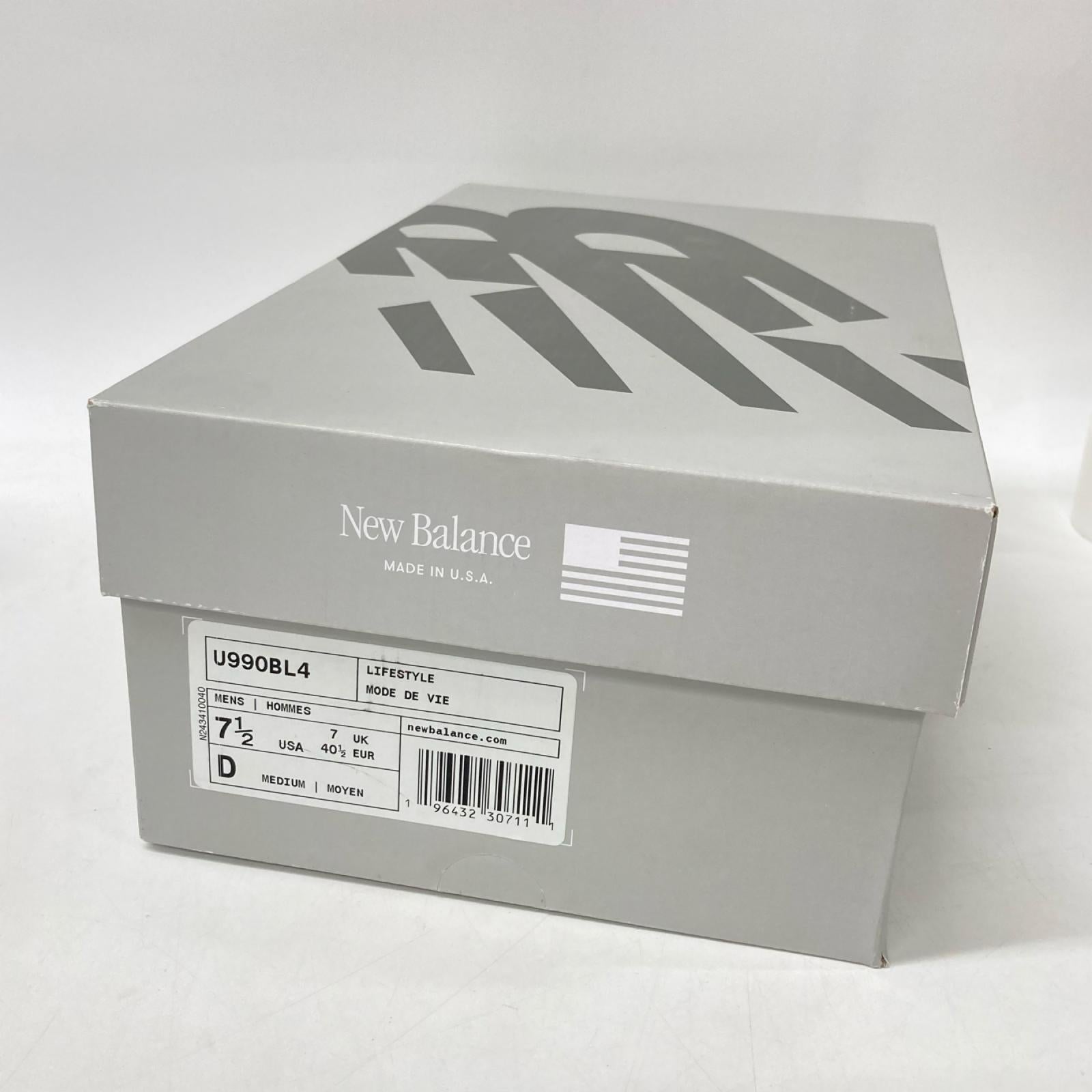 NEW BALANCE ニューバランス 【新品同様】U990BL4 Made in USA スエード/メッシュ スニーカー シューズ