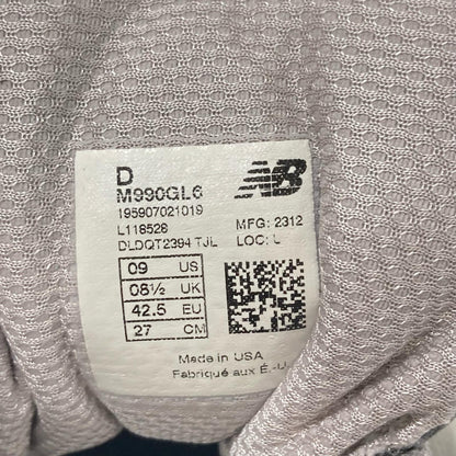 NEW BALANCE ニューバランス 【新品同様】M990GL6 Made in USA スエード/メッシュ スニーカー シューズ