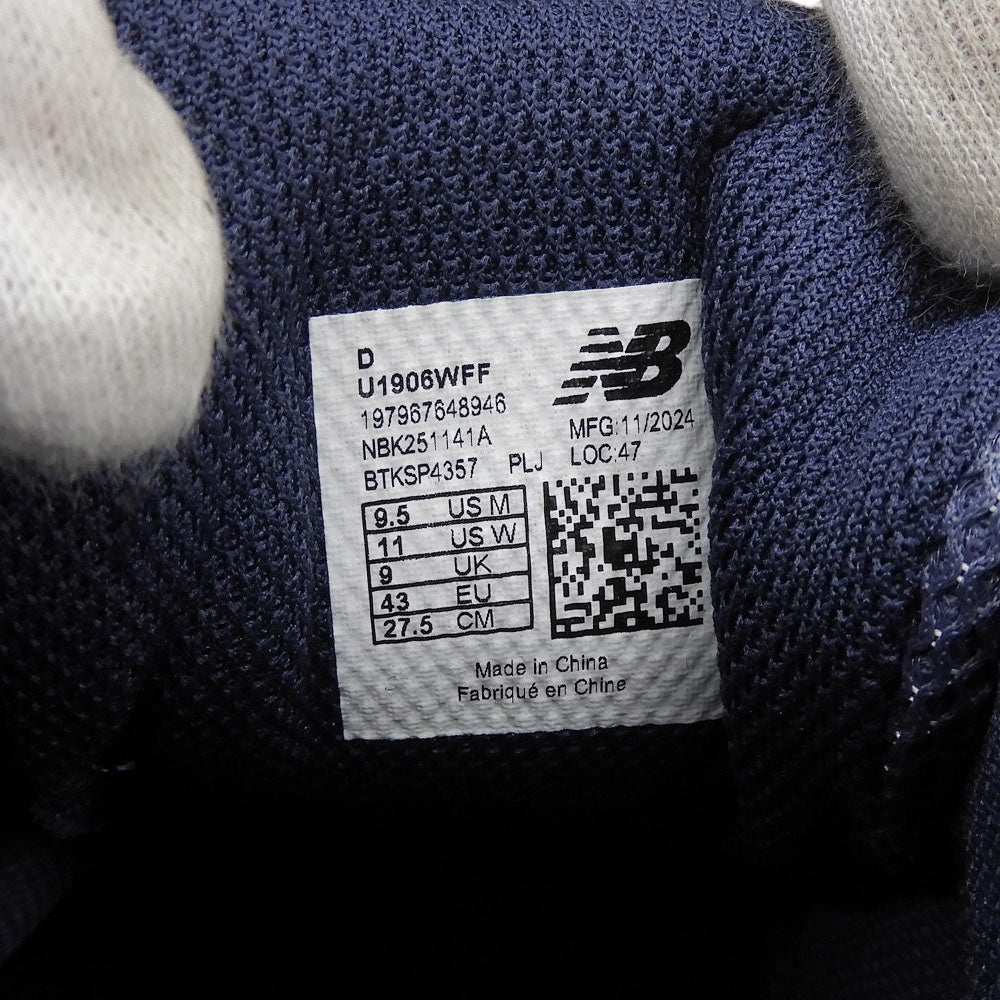 NEW BALANCE ニューバランス 新品同様 Navy メッシュ ローカットスニーカー シューズ メンズ ネイビー 27.5cm U1906WFF 1906W シューズ