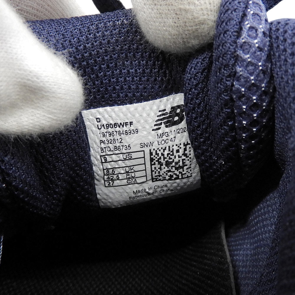 NEW BALANCE ニューバランス 新品同様 1906W Navy メッシュ ローカット スニーカー シューズ メンズ ネイビー 27cm U1906WFF シューズ