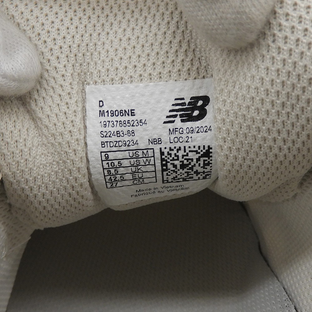 NEW BALANCE ニューバランス 新品同様 Light Beige スエード×メッシュ ローカットスニーカー メンズ マルチカラー 27cm M1906NE 1906N シューズ