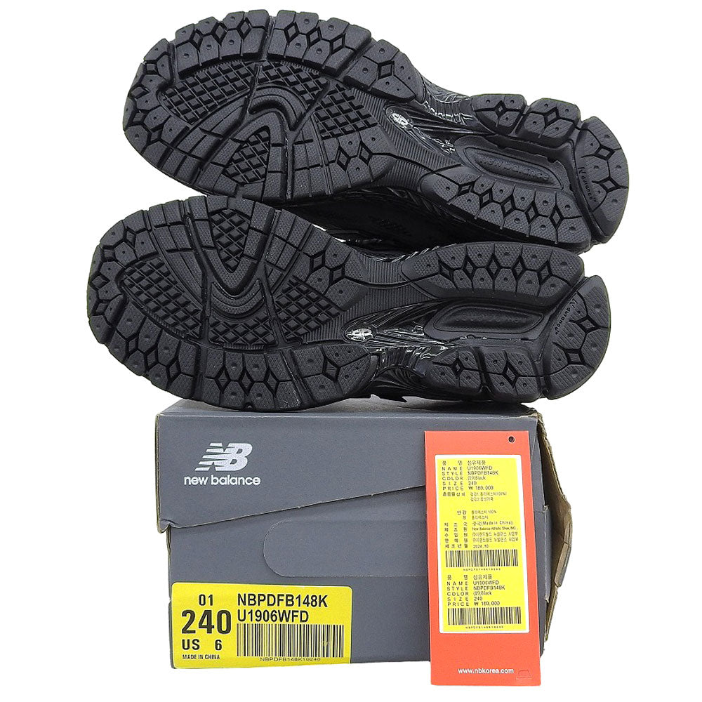 NEW BALANCE ニューバランス 新品同様 1906W メッシュ ローカット スニーカー レディース Black/Silver Metallic ブラック 24cm U1906WFD シューズ