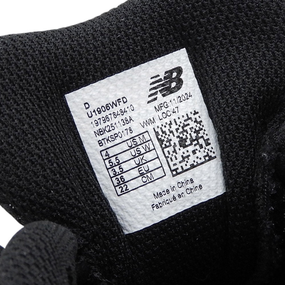 NEW BALANCE ニューバランス 新品同様 1906W メッシュ ローカットスニーカー シューズ レディース Black Silver Metallic 22cm U1906WFD シューズ