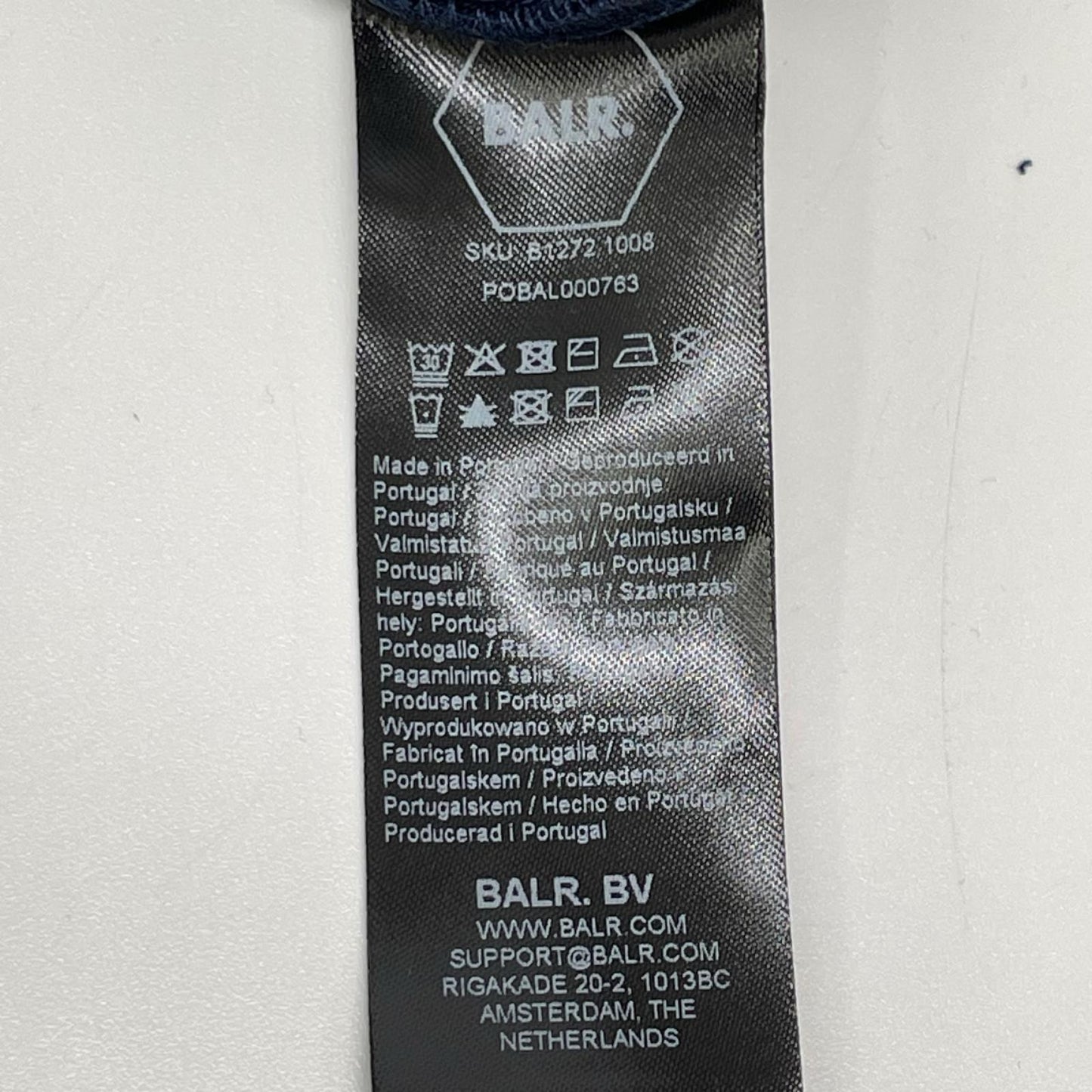 BALR. ボーラー B1272.1008 HEXシリーズ スペースネイビー メタルロゴ クルーネックスウェットプルオーバー トップス