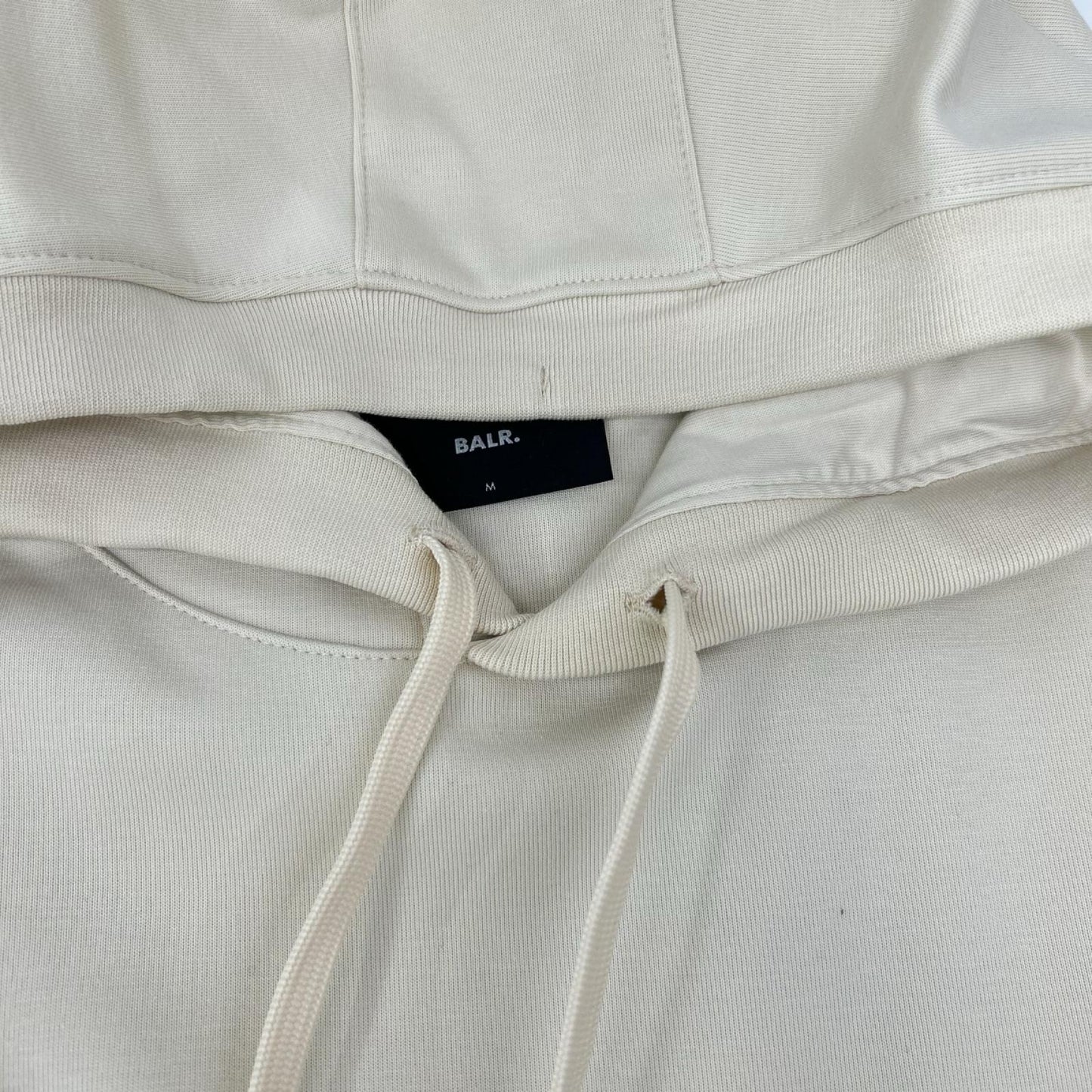 BALR. ボーラー B1261.1151 ホワイトスワン/ベージュ コットン混 メタルロゴ Q Series Hoodie トップス
