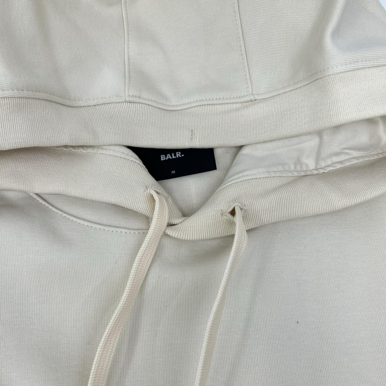BALR. ボーラー B1261.1151 ホワイトスワン/ベージュ コットン混 メタルロゴ Q Series Hoodie トップス
