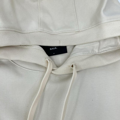 BALR. ボーラー B1261.1151 ホワイトスワン/ベージュ コットン混 メタルロゴ Q Series Hoodie トップス