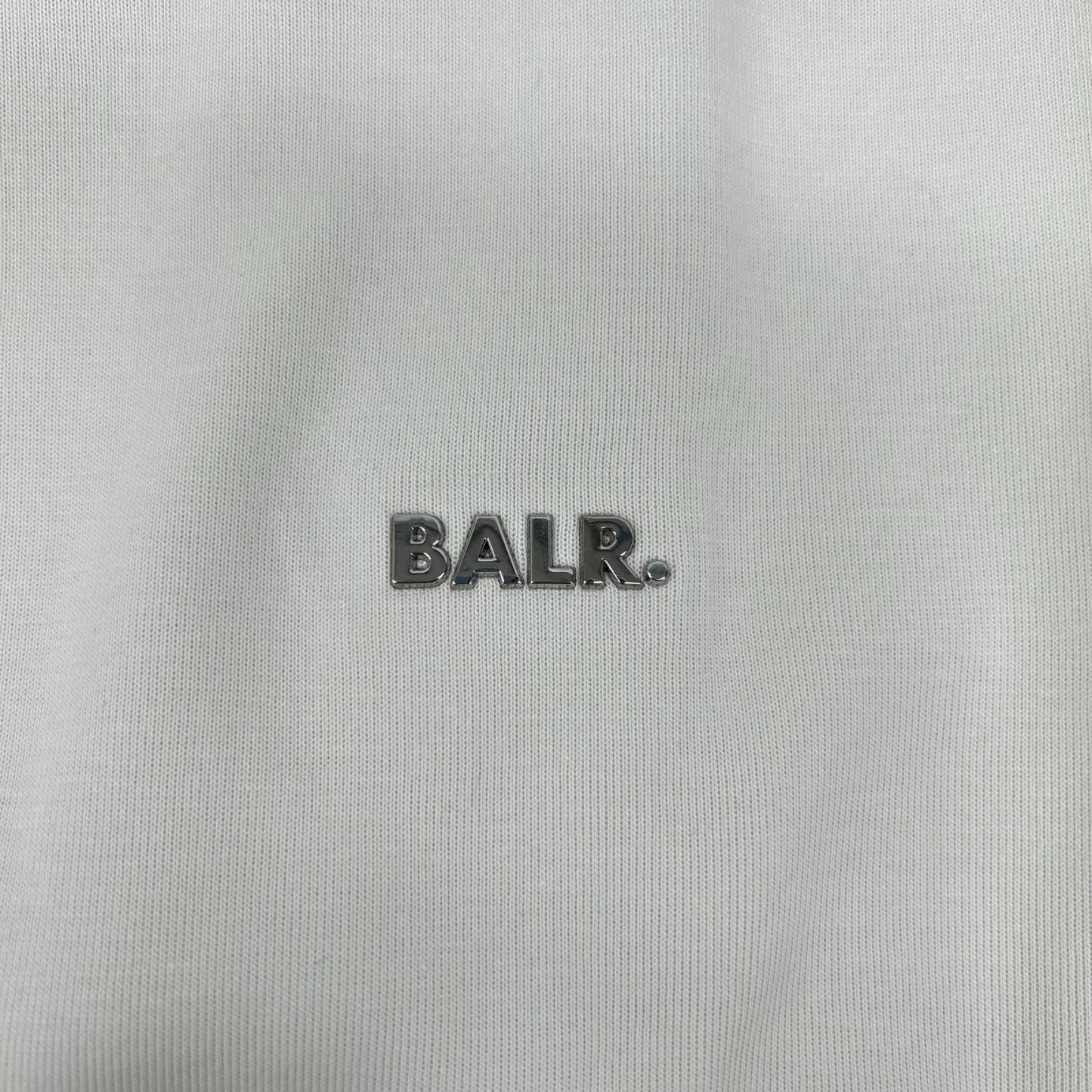 BALR. ボーラー B1261.1151 ホワイトスワン/ベージュ コットン混 メタルロゴ Q Series Hoodie トップス