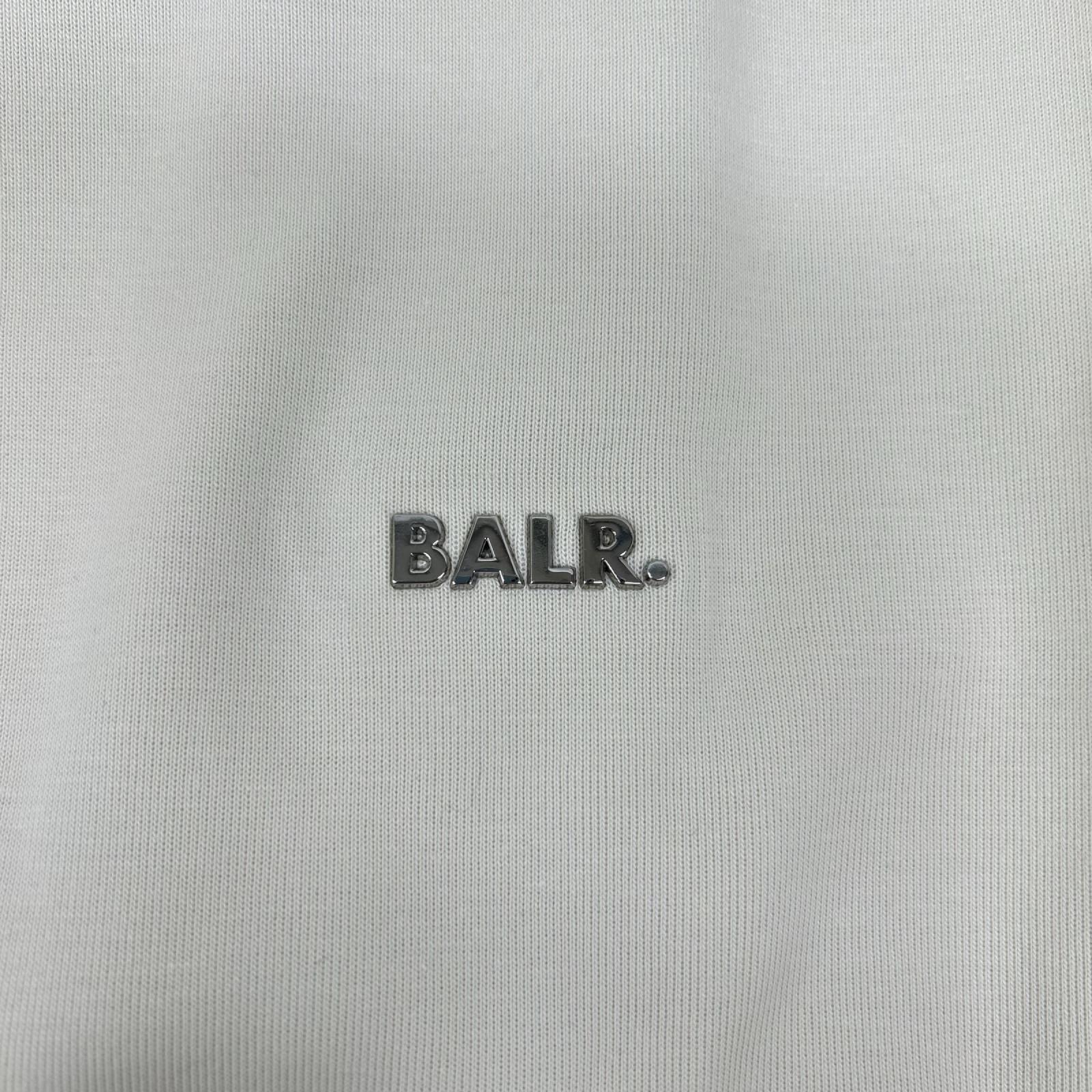 BALR. ボーラー B1261.1151 ホワイトスワン/ベージュ コットン混 メタルロゴ Q Series Hoodie トップス