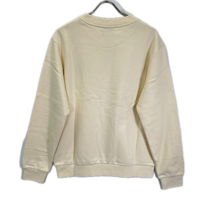 A.P.C. アーペーセー CHOBV-M27913 ベージュ×ブラック コットン ロゴ刺繍 クルーネックスウェットプルオーバー トップス