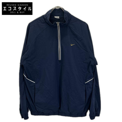 NIKE ナイキ 00'S ネイビー ホワイトラインハーフジッププルオーバージャージー トップス