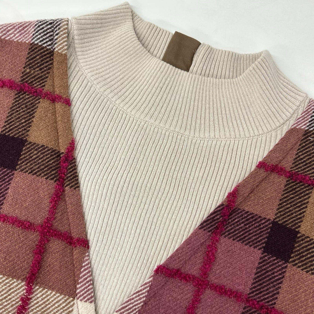 BLUE LABEL CRESTBRIDGE ブルーレーベルクレストブリッジ ピンク クレストブリッジチェックループヤーンツィードドレス ワンピース
