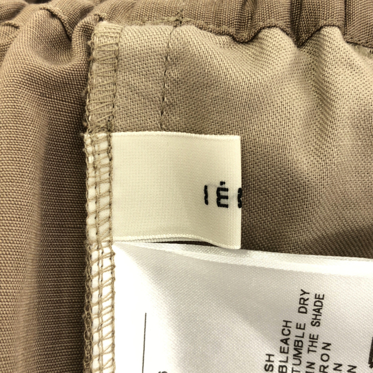 IENA イエナ 25SS ブラウン レーヨン×リネン ドローコード ウエストゴム イージーパンツ ボトムス