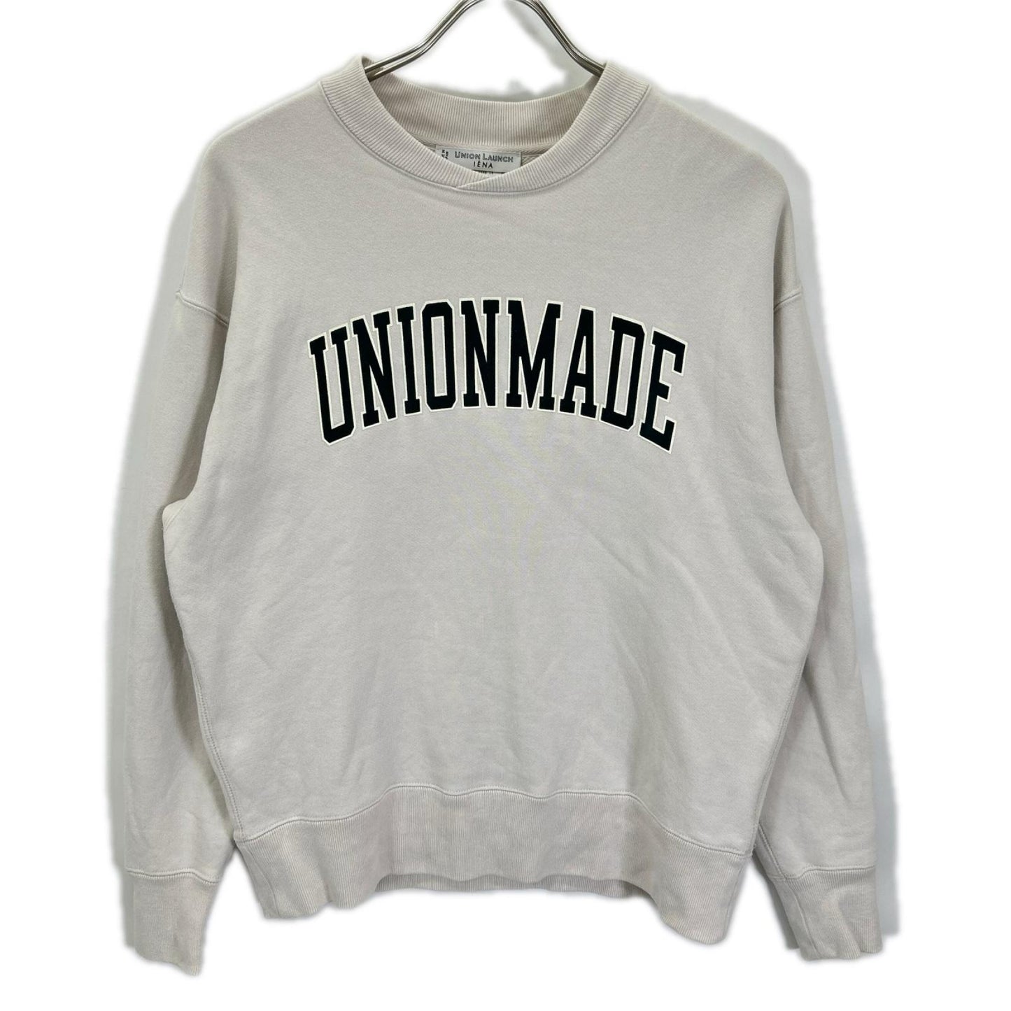UNION LAUNCH ユニオンランチ 【IENA別注】ベージュ コットン フロントプリント スウェット トップス