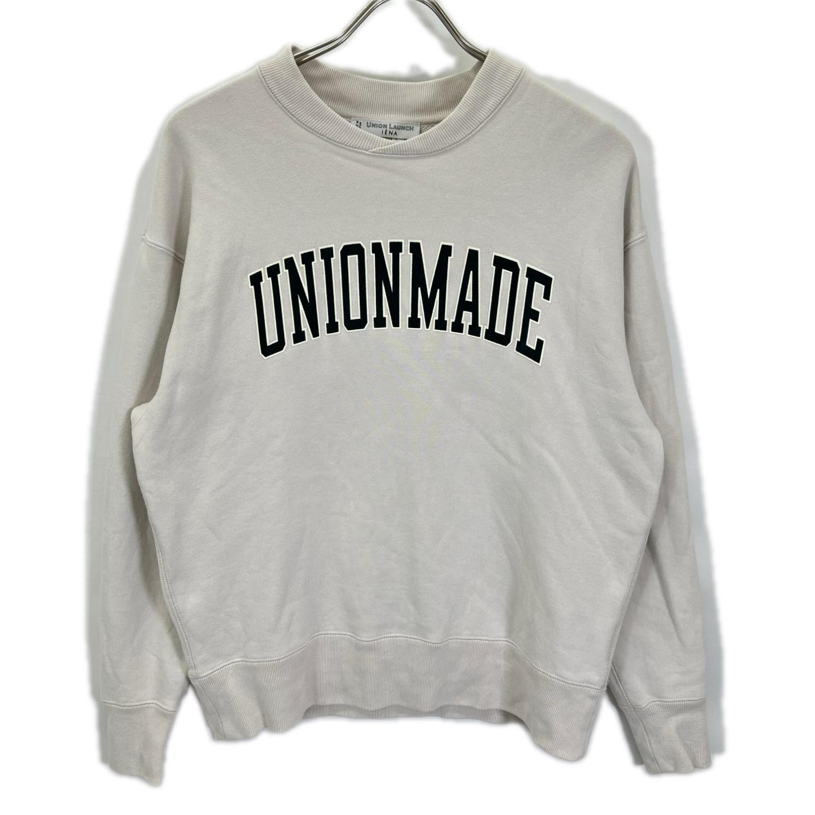UNION LAUNCH ユニオンランチ 【IENA別注】ベージュ コットン フロントプリント スウェット トップス
