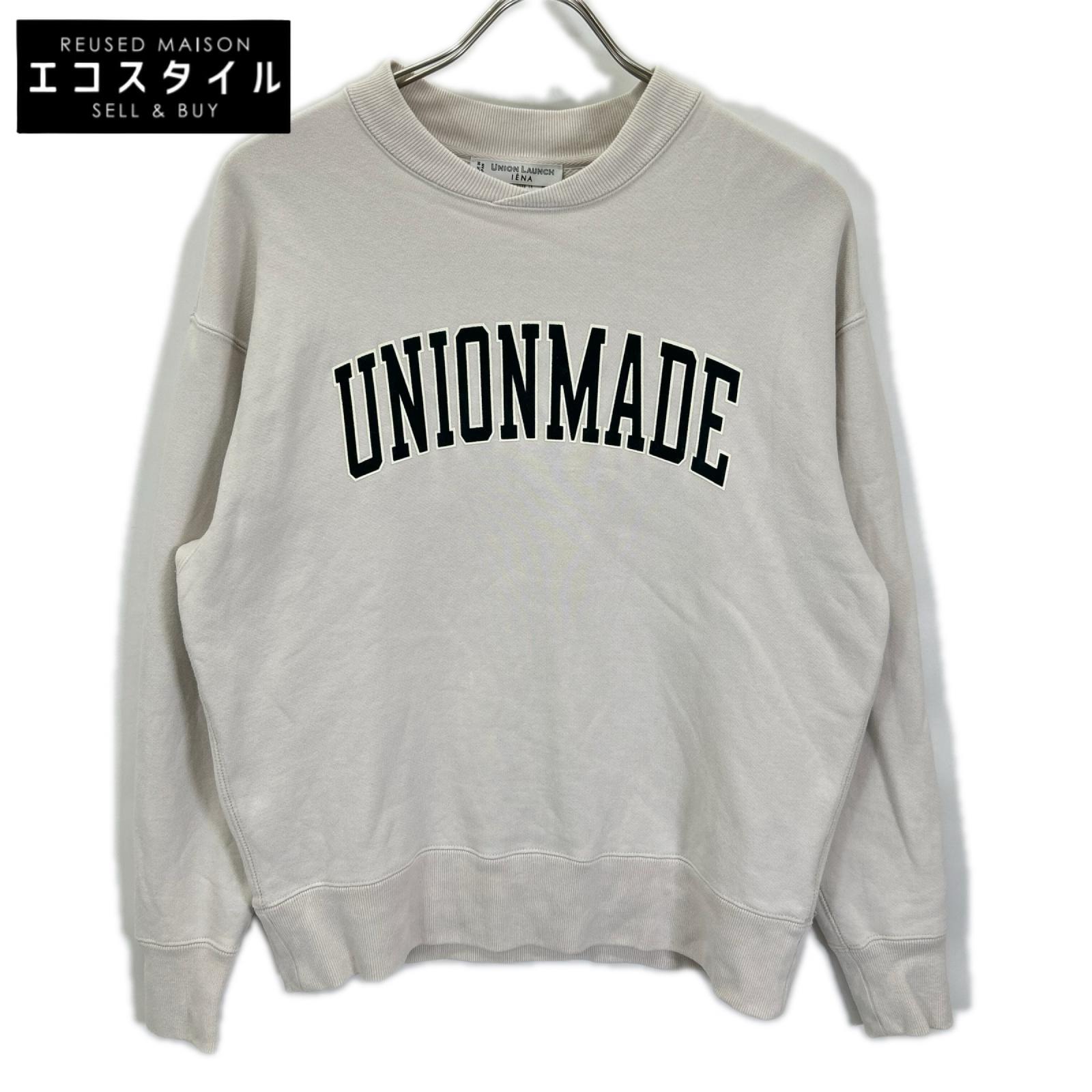UNION LAUNCH ユニオンランチ 【IENA別注】ベージュ コットン フロントプリント スウェット トップス