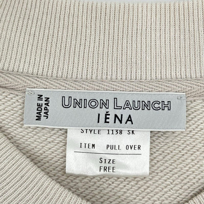 UNION LAUNCH ユニオンランチ 【IENA別注】ベージュ コットン フロントプリント スウェット トップス