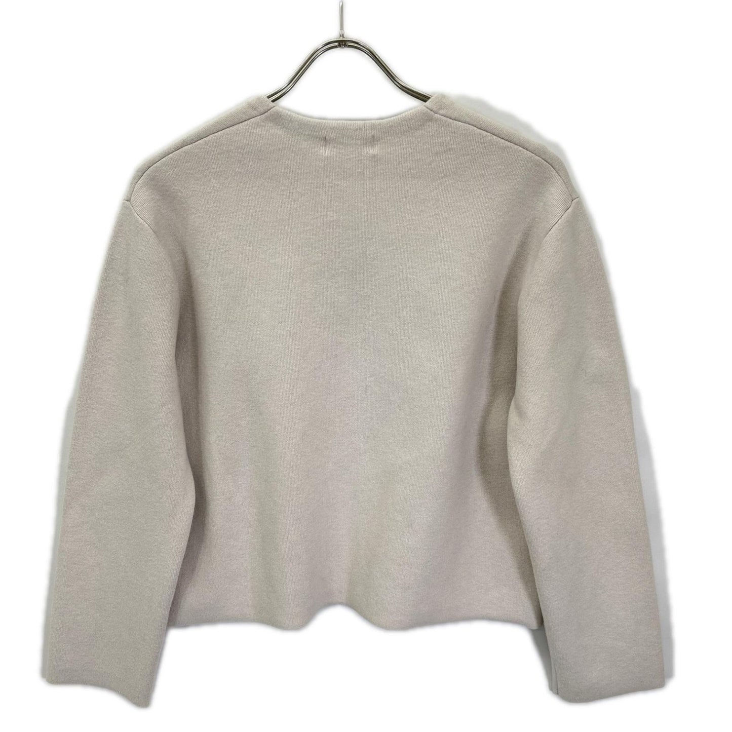 IENA イエナ 24AW ベージュ コットン スナップボタン ノーカラー カーディガン トップス
