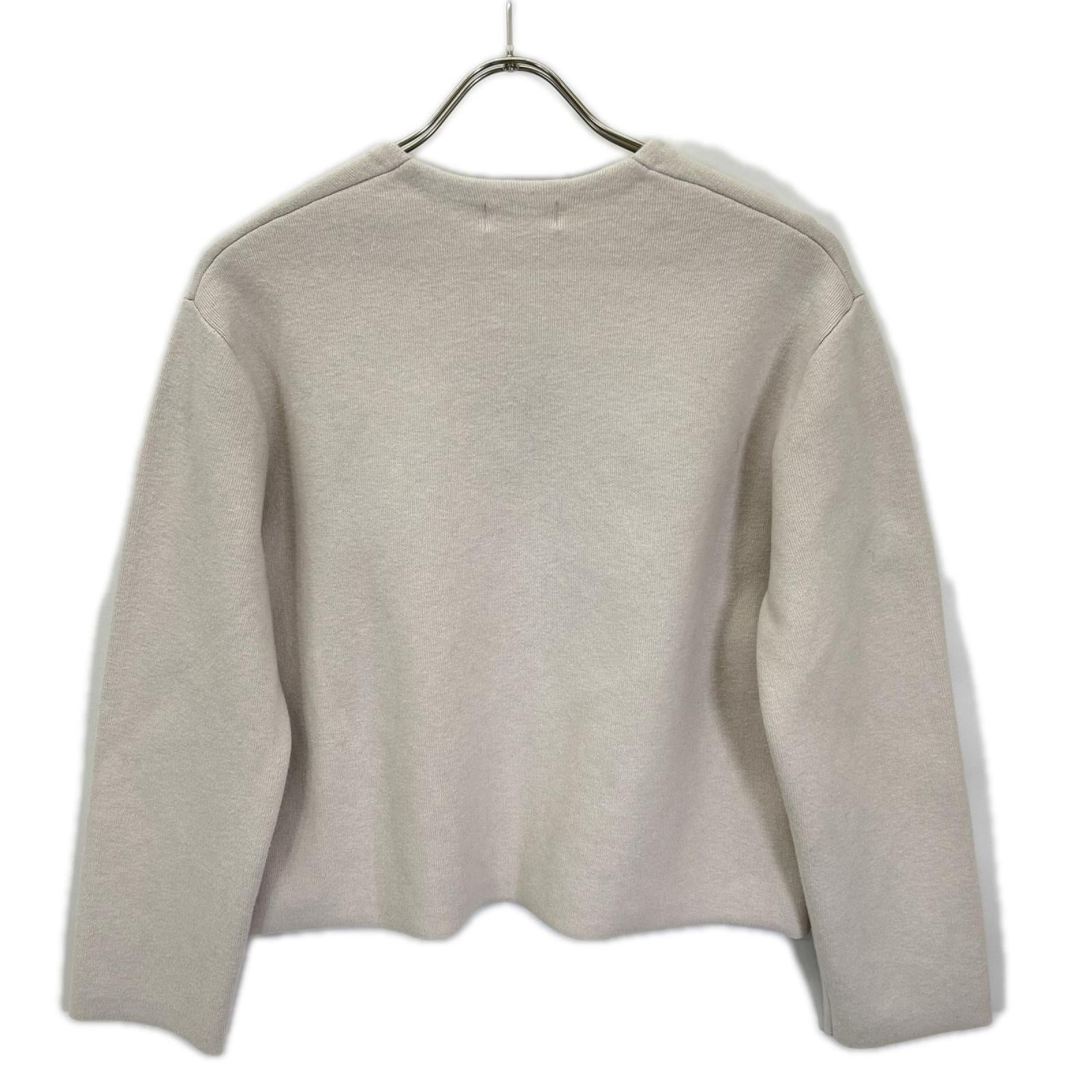IENA イエナ 24AW ベージュ コットン スナップボタン ノーカラー カーディガン トップス