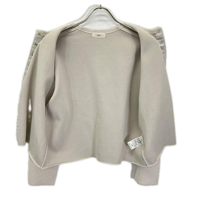 IENA イエナ 24AW ベージュ コットン スナップボタン ノーカラー カーディガン トップス