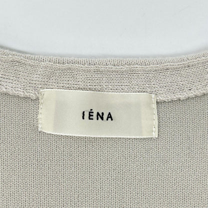 IENA イエナ 24AW ベージュ コットン スナップボタン ノーカラー カーディガン トップス