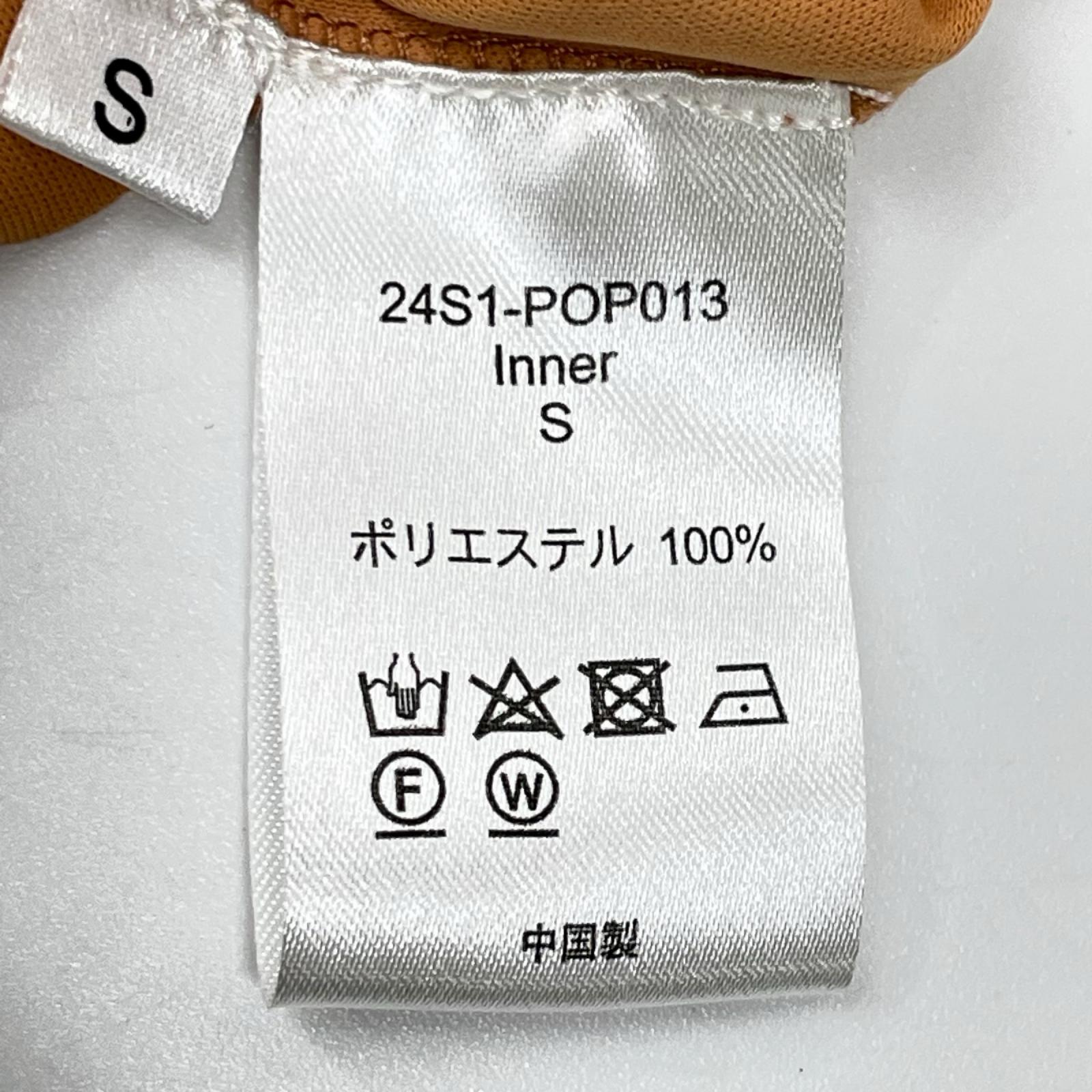 PINUE ピヌエ 24年製 オレンジ Vネック フロントジップ タックシアーワンピース ワンピース