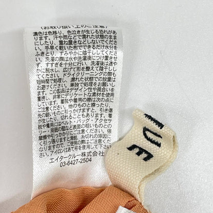 PINUE ピヌエ 24年製 オレンジ Vネック フロントジップ タックシアーワンピース ワンピース